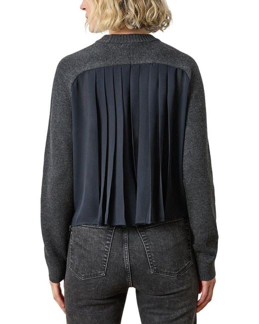 Lilla P Black Pleat Back Raglan Sweater