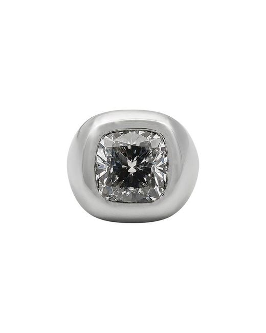 Prince Diamond & Jewelry Gray 14K 5.00 Ct. Tw. Lab-Grown Diamond Cushion Ring