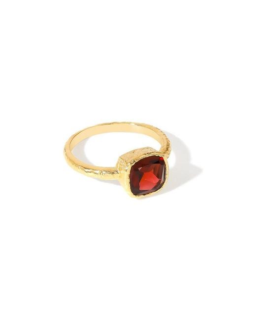 TIRAMISU White 14K Over 2.32 Ct. Tw. Garnet Solitaire Ring