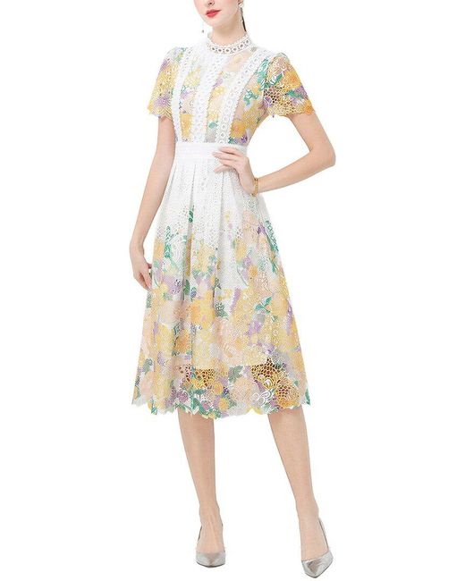 DZA White Midi Dress