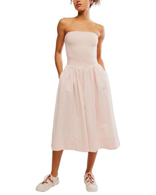 Free People Pink Onda Tube Dress