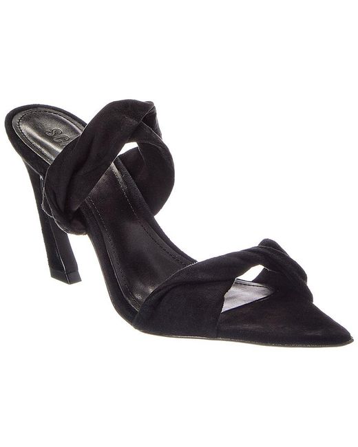 SCHUTZ SHOES Black Meline Suede Sandal