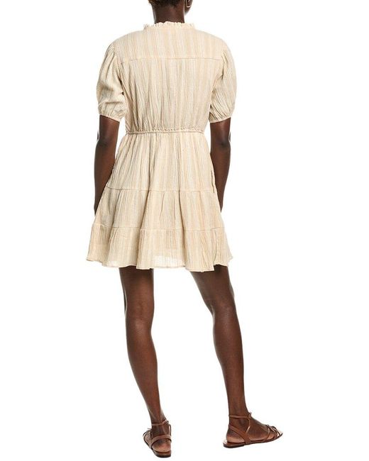 Garrie B Natural Novelty Mini Dress