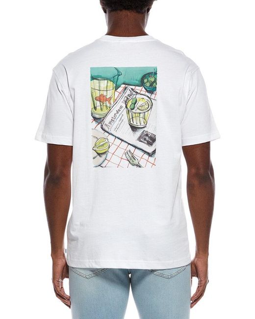 Scotch & Soda White Graphic T-Shirt for men