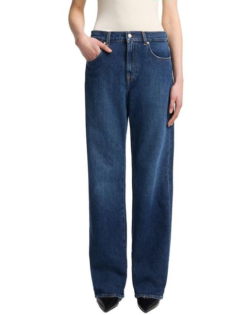7 For All Mankind Blue Tess Radar Relaxed Straight Leg Jean