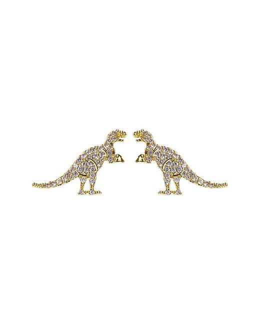 Eye Candy LA Metallic T-rex Cz Crystal Earring
