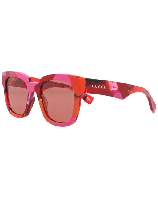 Gucci Red 52Mm Sunglasses