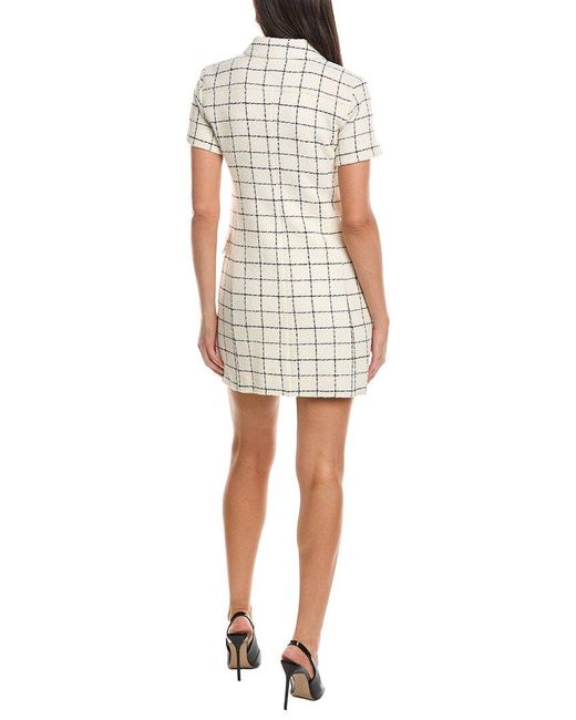 Marella White Vidim Tweed Shirtdress