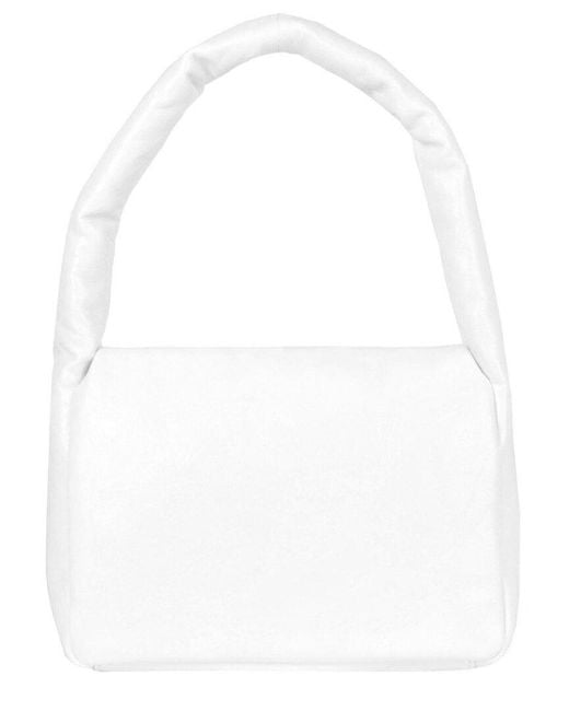 Balenciaga White Monaco Small Leather Sling Shoulder Bag