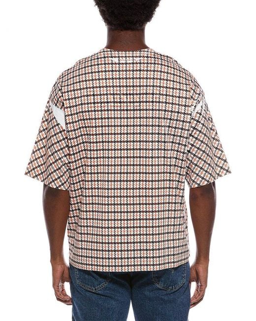 Lanvin Red Overprinted Oversized Fit T-Shirt for men