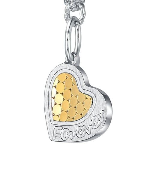 Rachel Glauber Metallic Cz Dangle Necklace