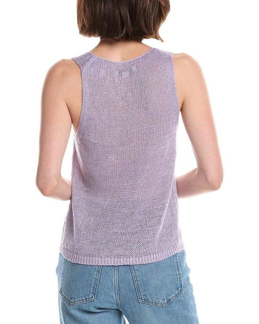 Vince Purple Beachy Linen Tank