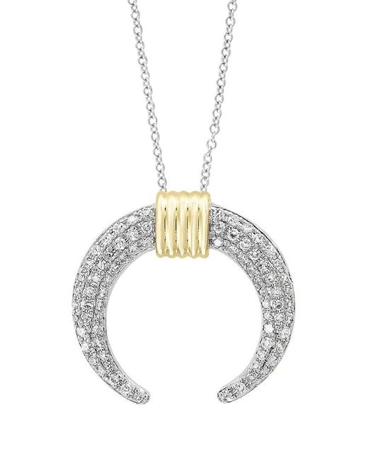 Effy Fine Jewelry Metallic 14K 0.40 Ct. Tw. Diamond Necklace