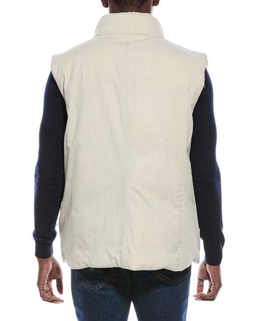 Brunello Cucinelli Blue Down Vest for men