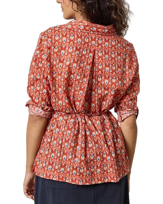 Lilla P Collared Split Neck Top