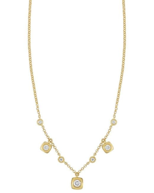 Bony Levy Metallic Monaco 18K 0.10 Ct. Tw. Diamond Station Necklace