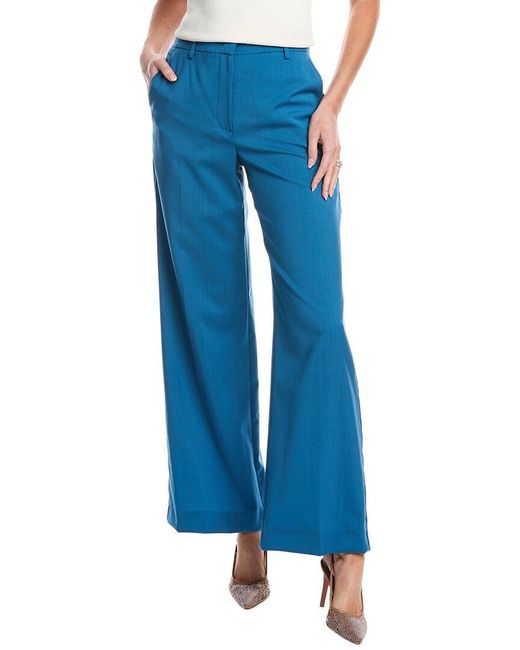 Weekend by Maxmara Blue Visivo Wool Trouser