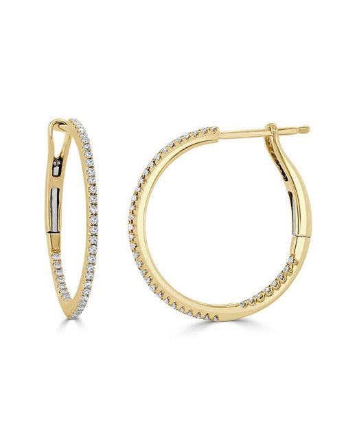 Sabrina Designs Metallic 14k 0.25 Ct. Tw. Diamond Hoops