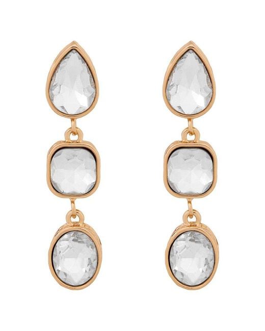 Saachi Metallic Crystal Cascade Earrings