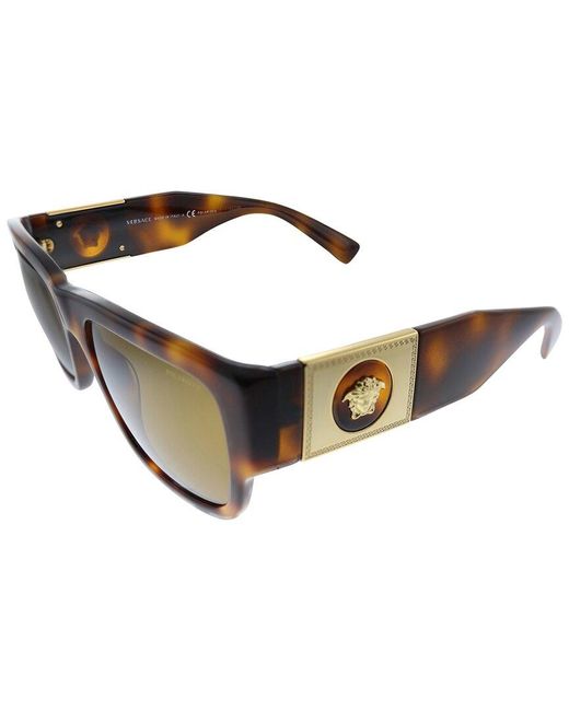 Versace Brown Unisex Ve4406 56mm Polarized Sunglasses
