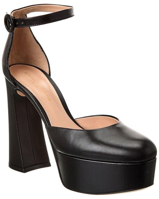 Gianvito Rossi Black Holly Leather D'orsay