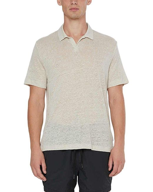 Onia Gray Shaun Linen Polo Shirt for men