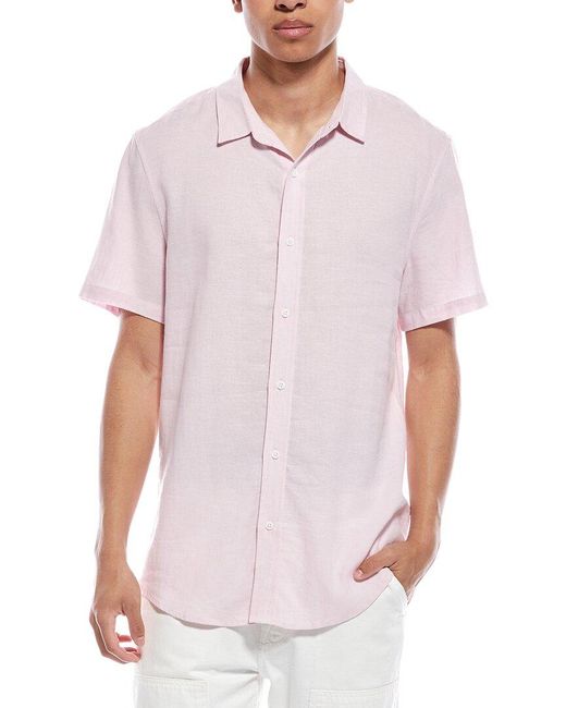 Onia White Standard Linen-Blend Shirt for men