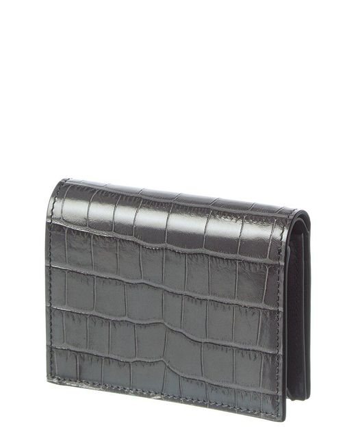 Tom Ford Gray Leather Card Case