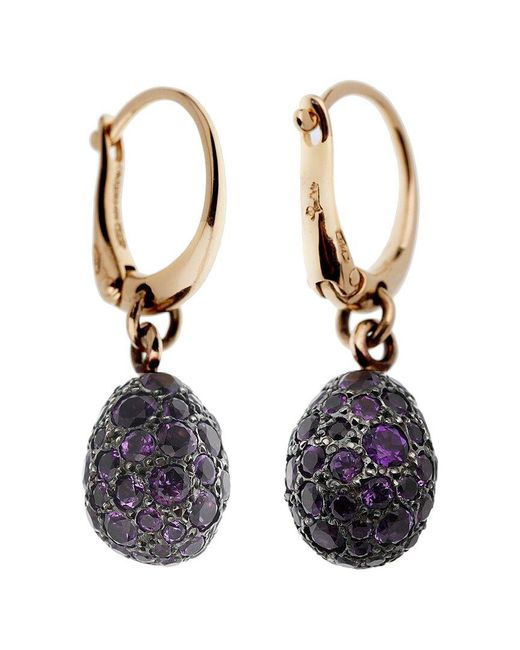 Pomellato Blue 18K & 2.50 Ct. Tw. Amethyst Tabou Drop Earrings (Authentic Pre-Owned)