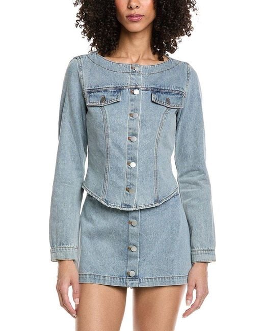 Amanda Uprichard Blue Scorpio Top