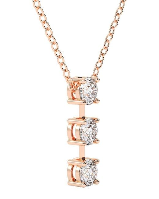 Lab Grown Diamonds Metallic 14K 0.50 Ct. Tw. Lab-Grown Diamond Necklace