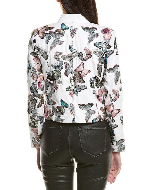 L'Agence White Ace Embroidered Jacket