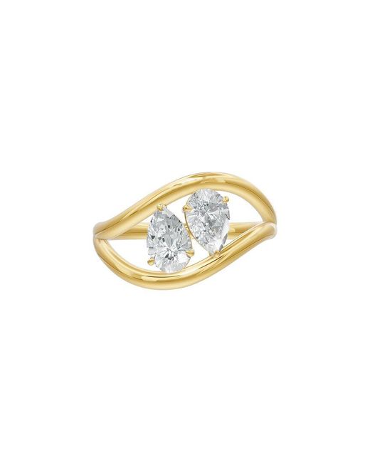 Lab Grown Diamonds White 18K Plated 1.08 Ct. Tw. Lab-Grown Diamond Ring