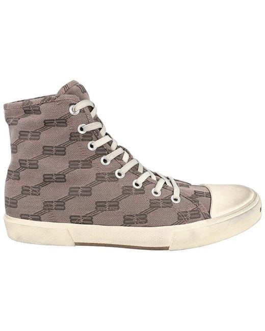 Balenciaga Natural Paris Monogram High Top Sneaker for men