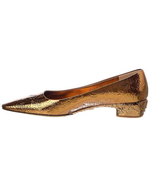 Ferragamo Brown Riace Leather Pump
