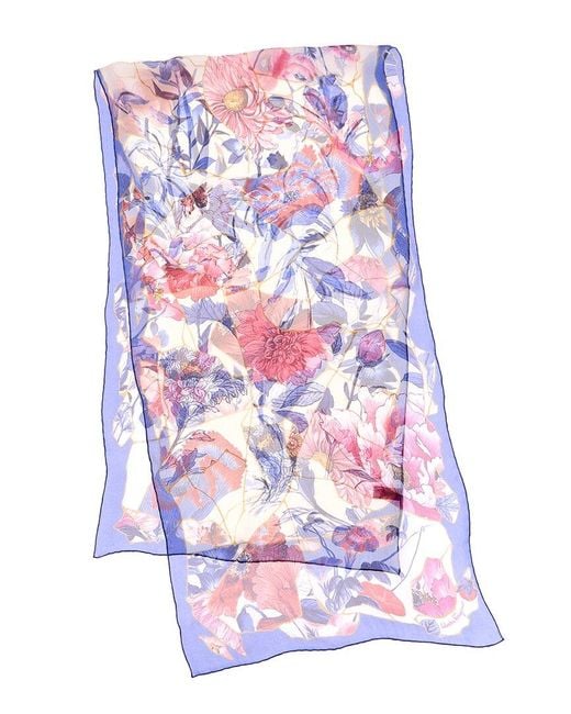 Ferragamo Blue Silk Scarf
