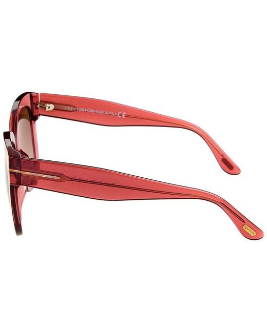 Tom Ford Red Ft0613 52Mm Sunglasses