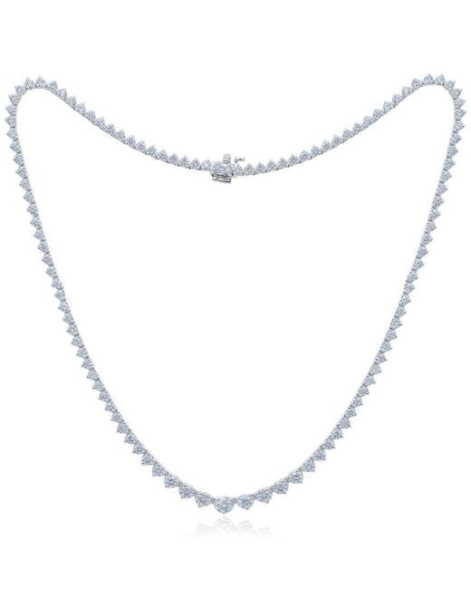 Diana M White Fine Jewelry 18k 16.35 Ct. Tw. Diamond Tennis Necklace