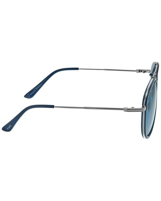 Simplify Blue Ssu129-c6 56mm Polarized Sunglasses for men