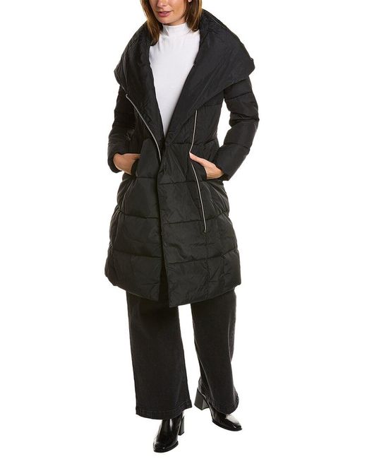 Cole Haan Black Signature Quilted Down Coat
