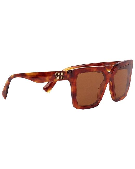 Miu Miu Brown Mu03ys 54mm Sunglasses