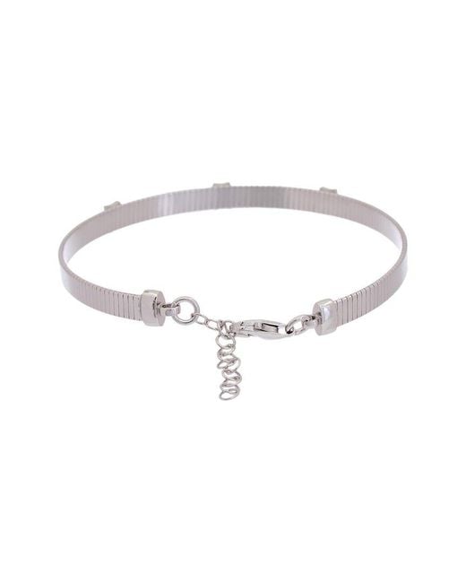 Meshmerise White 18K Over 0.05 Ct. Tw. Diamond Bangle Bracelet