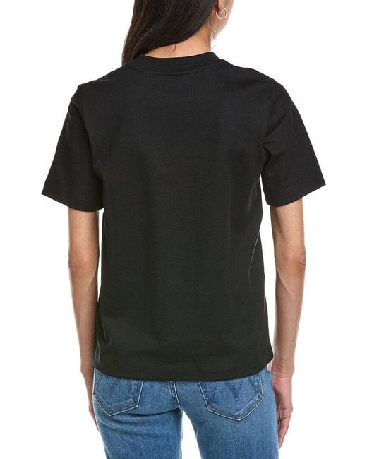 Burberry Black Embroidered T-Shirt