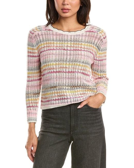 NIC+ZOE Red Petite Mélange Mix Sweater