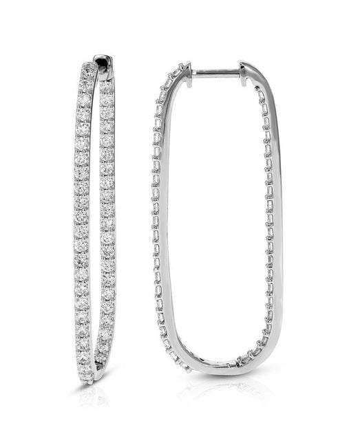 Amairah White 14K 1.50 Ct. Tw. Lab-Grown Diamond Hoops