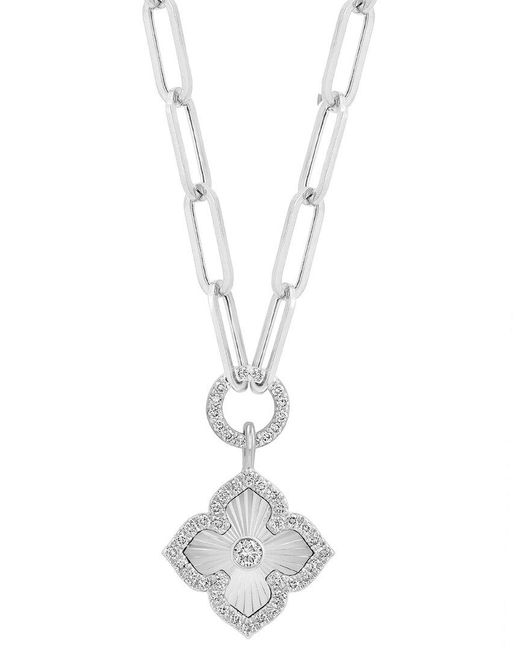 Effy Fine Jewelry White 14K 0.29 Ct. Tw. Lab-Grown Diamond Necklace