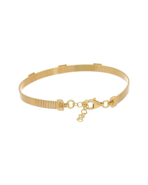 Meshmerise Metallic 18K Over 0.05 Ct. Tw. Diamond Bangle Bracelet