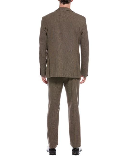 Scotch & Soda Brown Micro Houndstooth Suit for men