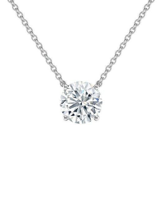 Sabrina Designs Lab Grown Diamonds Metallic 14K 1.00 Ct. Tw. Lab-Grown Diamond Solitaire Necklace