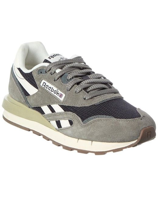 Reebok Gray Classic Nylon & Suede 89 Sneaker